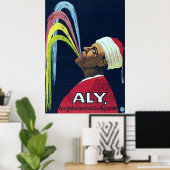 Vintag Vaudeville Aly, der geheimnisvolle Ägypter Poster (Heimbüro)