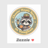 Vintag Vaughan Ontario Raccoon Aufkleber (Blatt)
