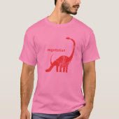 Vintag Vegetarier Brachiosaurus Rot T-Shirt (Vorderseite)