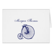 Vintag Velocipede Penny Farthing Bicycle Blu (Vorderseite (Horizontal))