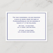 Vintag Velocipede Penny Farthing Bicycle Blu Visitenkarte (Rückseite)