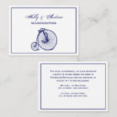 Vintag Velocipede Penny Farthing Bicycle Blu Visitenkarte (Vorne/Hinten)