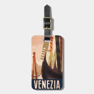 Vintag Venedig Italien Gondelfahrt Gepäckanhänger