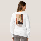 Vintag Venedig Italien Gondelfahrt T-Shirt (Schwarz voll)