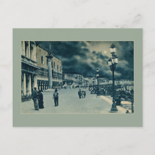 Vintag Venedig Italien Königlicher Garten Mondlich Postkarte