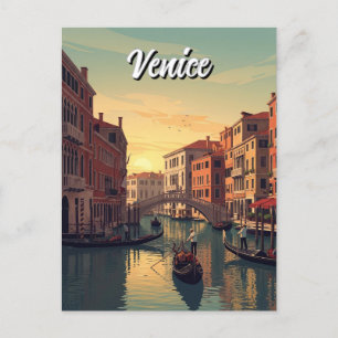Vintag Venedig Italien Reisen Souvenir Postkarte