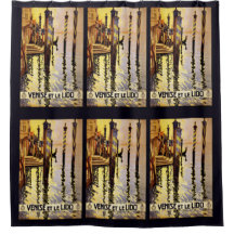 Vintag Venedig Italien Reiseplaner Duschvorhang