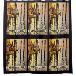 Vintag Venedig Italien Reiseplaner Duschvorhang