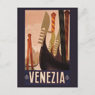 Vintag Venedig (Venedig) Italien Postkarte