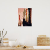 Vintag Venezia Gondolas Art Poster (Küche)