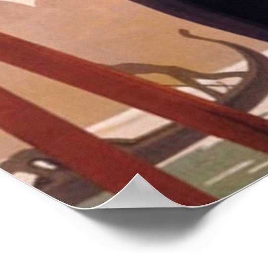 Vintag Venezia Gondolas Art Poster (Ecke)