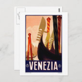 Vintag Venezia Postkarte (Vorne/Hinten)