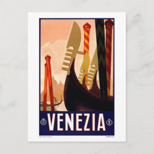 Vintag Venezia Postkarte