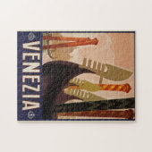 Vintag Venezia | Reiseplakat Venedig Italien Puzzle (Horizontal)