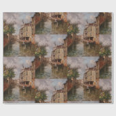 Vintag Venice Antonio Leto Venezianisch Canal Geschenkpapier (Flach)