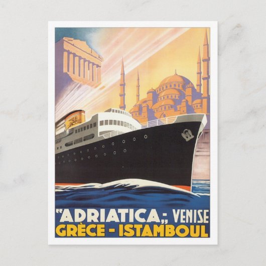 Vintag Venise Griechenland Istamboul Postkarte (Vorderseite)