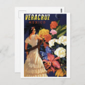 Vintag Veracruz Mexico Reisen Postkarte (Vorne/Hinten)