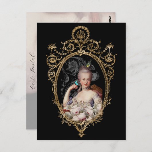 Vintag verändertes junger Marie-Antointte-Portrait Postkarte (Vorne/Hinten)