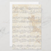 Vintag verblasste Altplattenbestätte Briefpapier (Vorne/Hinten)