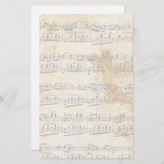 Vintag verblasste Altplattenbestätte Briefpapier (Vorne/Hinten)