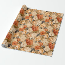 Vintag verbrannte orange-beige Blume