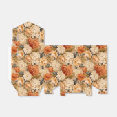 Vintag verbrannte orange-beige Blume Geschenkschachtel (Ungefaltet)