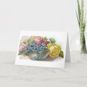 Vintag vergessen Sie mich nicht Rosen-Gruß-Karte Karte
