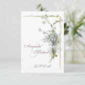 Vintag vergessen Sie mich nicht UAWG RSVP Karte (Stehend Vorderseite)