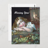 Vintag Vermisst Postkarte (Vorne/Hinten)