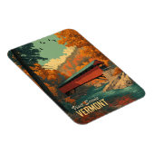 Vintag Vermont Covered Bridge Travel Magnet (Rechte Seite)