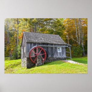 Vintag Vermont Gristmill Poster