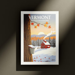 Vintag Vermont Postkarte