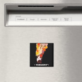 Vintag Vermont Staat Magnet (In Situ (Geschirrspüler))