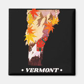 Vintag Vermont Staat Magnet (Vorne)