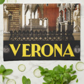 Vintag Verona Italien Architekturreise Geschirrtuch (Gefaltet)