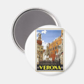 Vintag Verona Italien Magnet (Vorderseite/Rückseite)