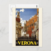 Vintag Verona Italien Postkarte (Vorne/Hinten)