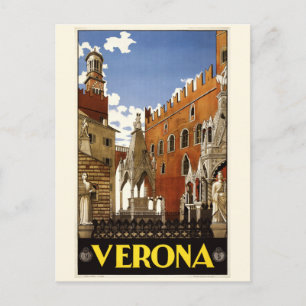 Vintag Verona Italien Postkarte
