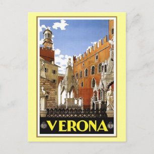 Vintag Verona Italien Postkarte