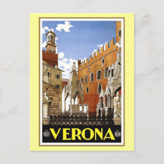 Vintag Verona Italien Postkarte