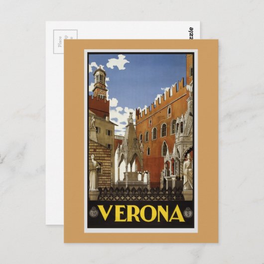 Vintag Verona Reisen Postkarte (Vorne/Hinten)