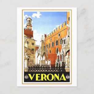 Vintag Verona Reiseplakat Postkarte