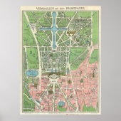 Vintag Versailles Map Travel Poster (Vorne)