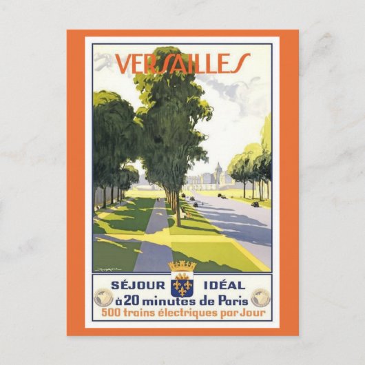 Vintag Versailles Palazzo Civico Postkarte (Vorderseite)