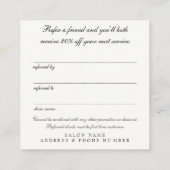 Vintag verweisen Sie ein Empfehlungskarte (Rückseite)