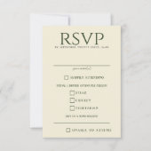 Vintag verzauberte Lebensmittelauswahl RSVP Karte (Vorderseite)