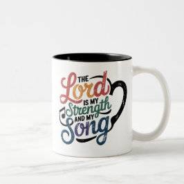 Vintag verzweifelt 'Der Herr ist meine Stärke' Zweifarbige Tasse