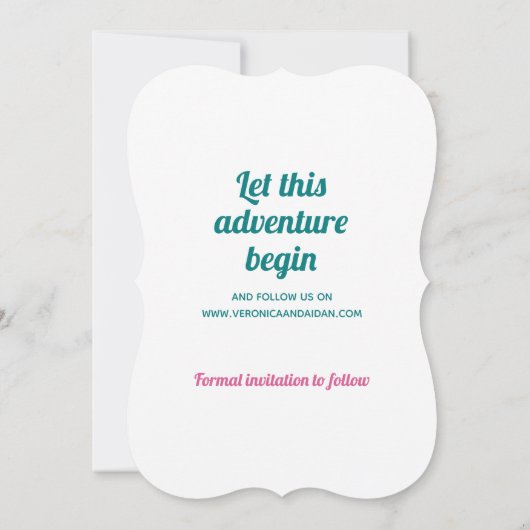 Vintag Vespa Couple Save the Date (Rückseite)