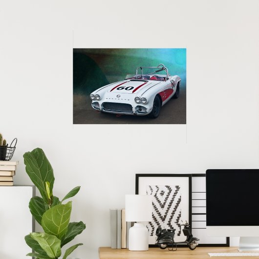 Vintag Vette Poster (Heimbüro)