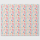 Vintag Vibes Atomic Kitchen Decor Geschenkpapier (Flach)